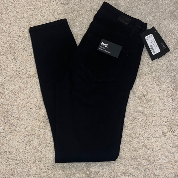 PAIGE Women's Black Stretch Jeans - Picture 4 of 8